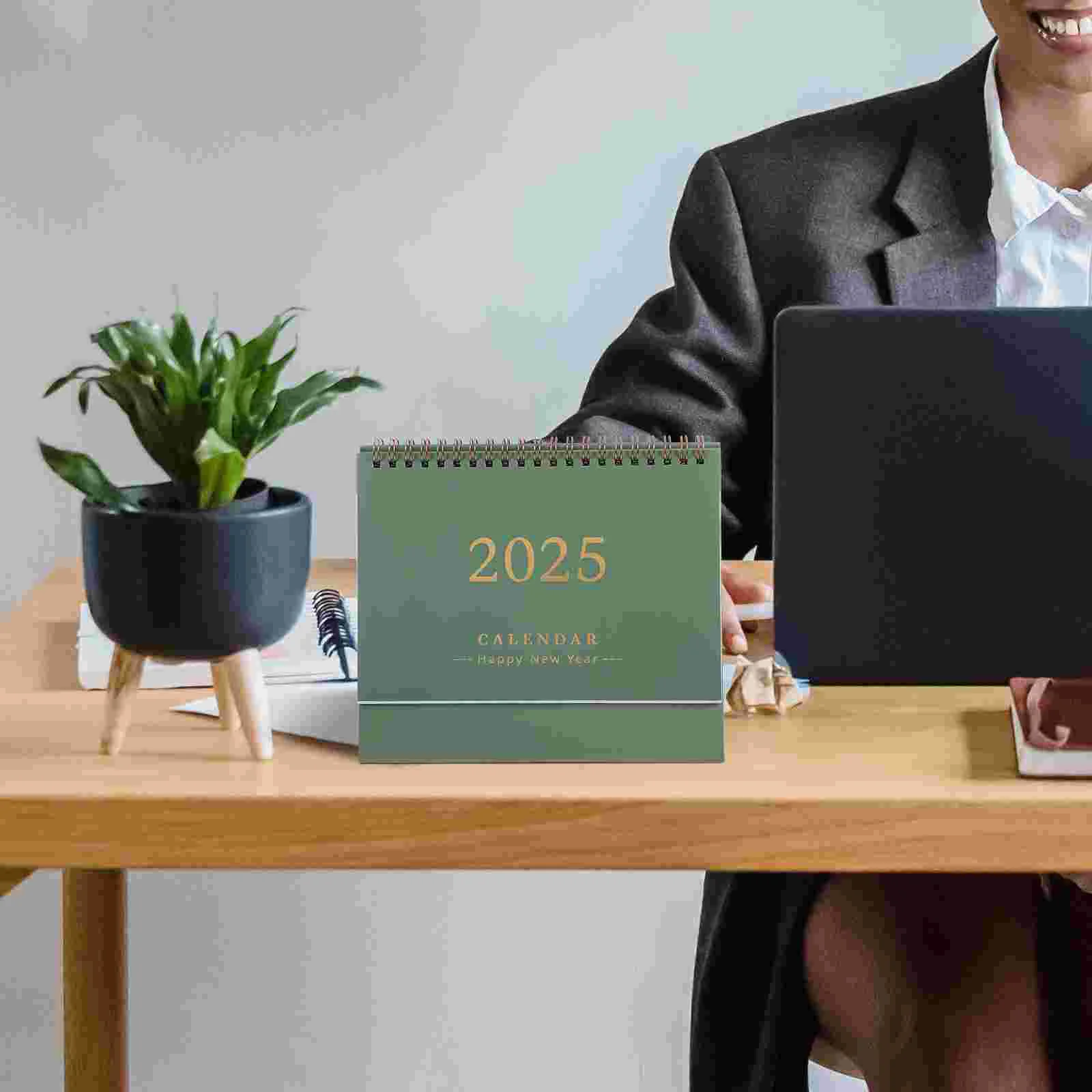 Перекидной календарь для настольных часов 2025 года 2024-2025 зеленая бумага учителя