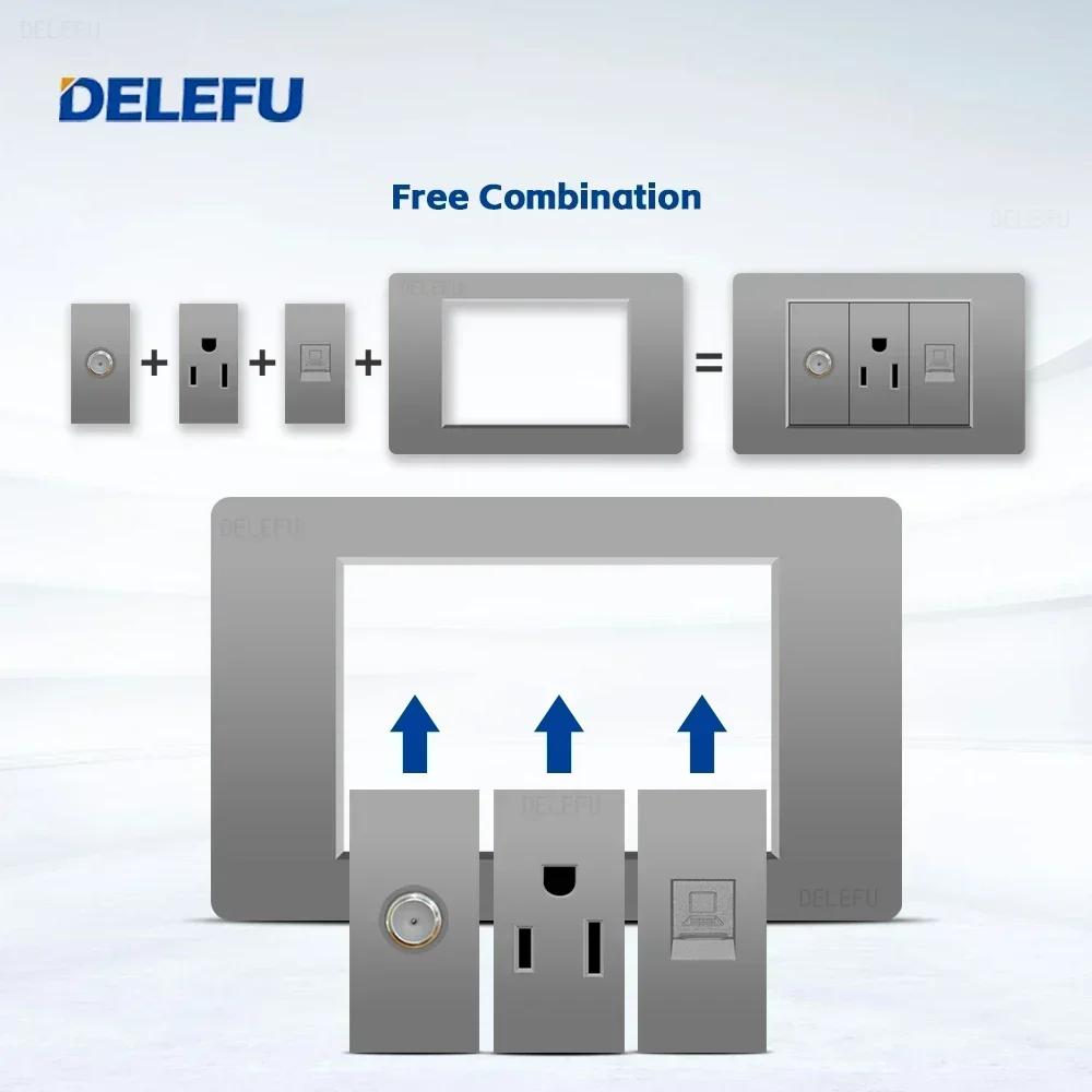 Серая огнестойкая панель из поликарбоната DELEFU Итальянский стандарт 118*74 мм