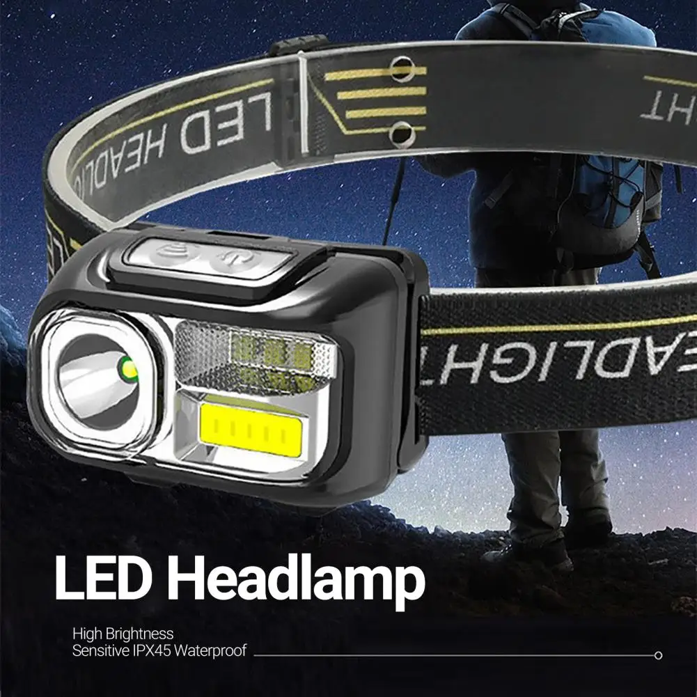 

Rubber Switch Useful IPX45 Waterproof LED Head Lamp Bar Wide Range for Outdoor Exploration