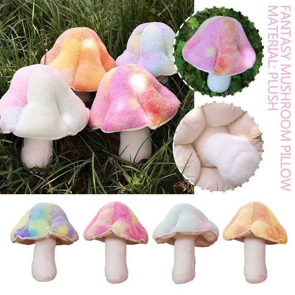 

Stuffed Mushroom Pillow Sofa Decor Cushion Washable Toy Gift Quality Plush Children's High Mushroom Plus B3r7