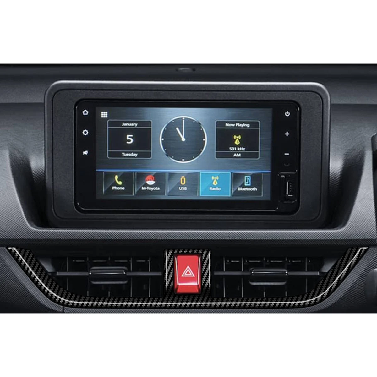 Для Toyota Veloz Avanza 2022 + карбоновая рамка для автомобильного центрального