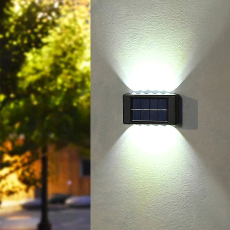 

Solar Wall Lamp Outdoor Waterproof 10LED Up and Down Luminous Lighting Garden Decoration Solar Light Stairs Fence Sunlight Lamp