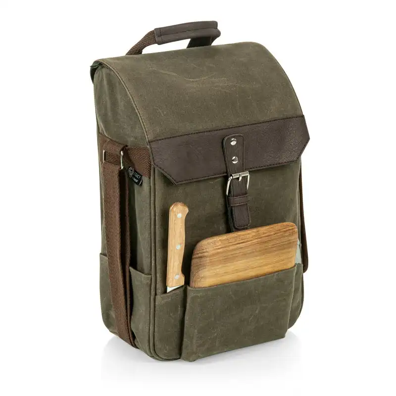 

Bottle Insulated Wine and Cheese Cooler with Cheese , Knife and Corkscrew