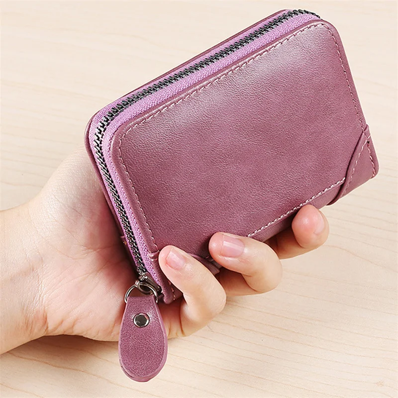 

Fashion Women Wallets Card Holder Solid Color Vintage Short Wallet Ladies Girls Card Holder Clutch Bag Women Bag