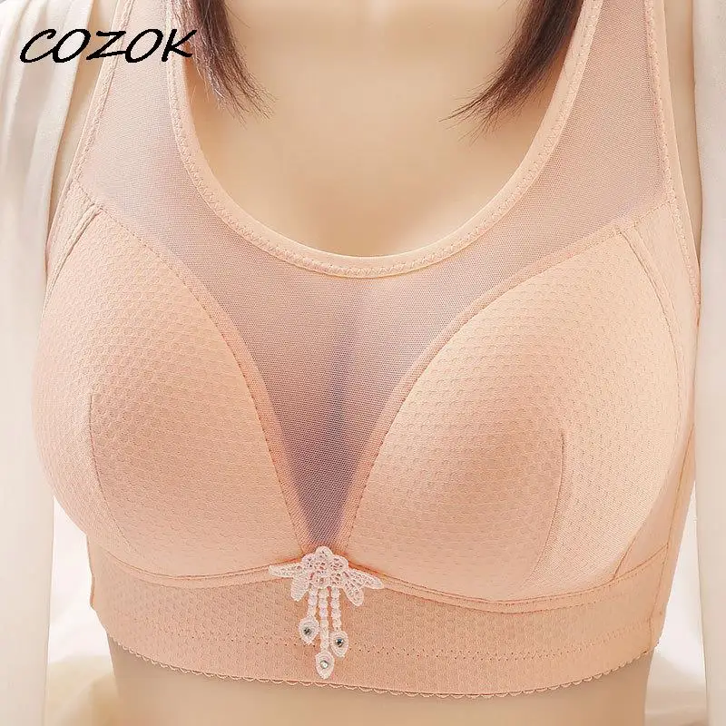 

COZOK Sexy Women Lingerie Bras for Push Up Lace Floral Brasserie Supper Padded Bra Top Wireless Underwear Plus Size Bralette Bh