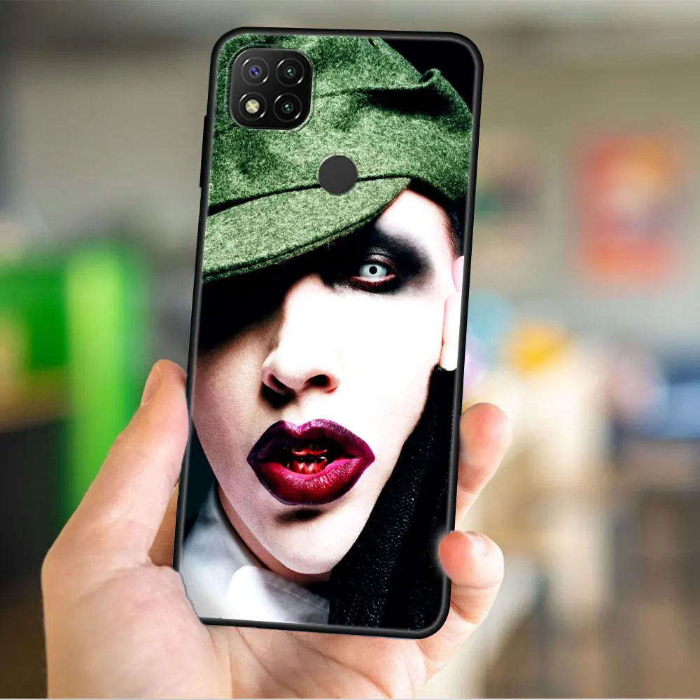 Чехол для Xiaomi Redmi Note 7 9 9T 11 Pro 9C 9S 9A 10 K40 8 K40S K50 8T Celular Funda Marilyn Manson Shell - купить по