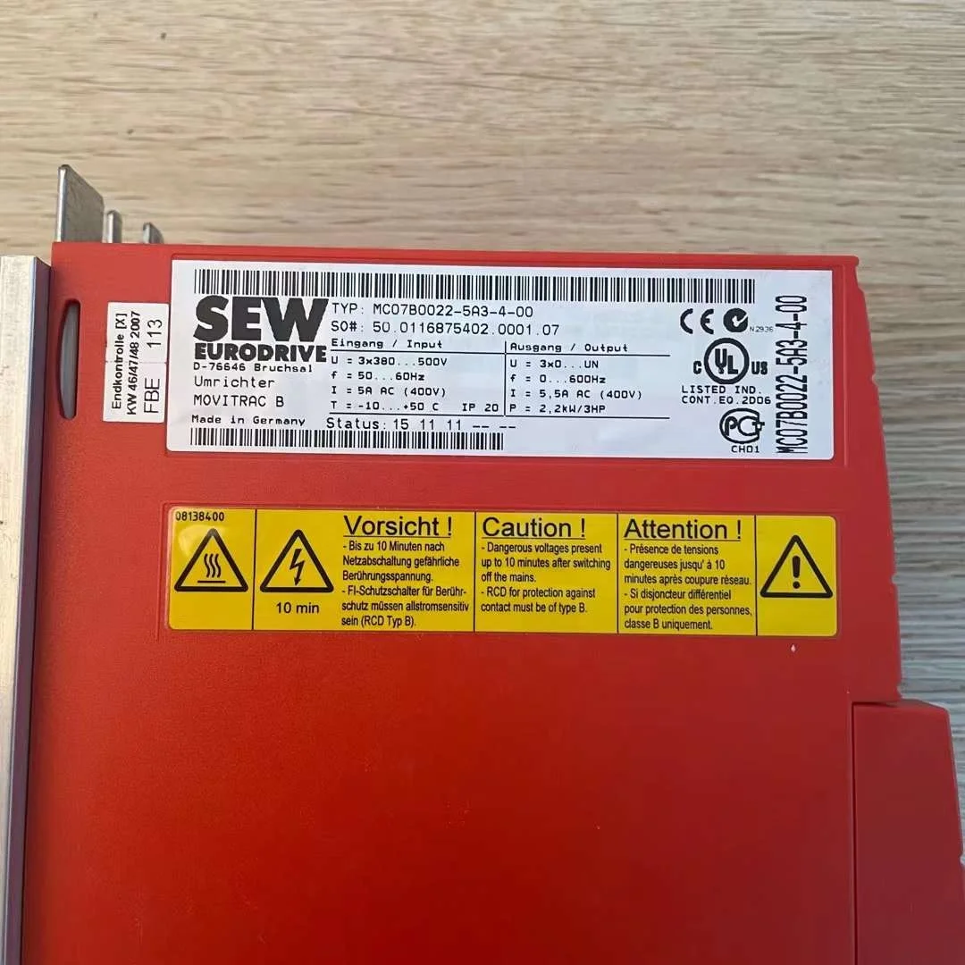 

Germany SEW original inverter frequency converter MC07B0022-5A3-4-00