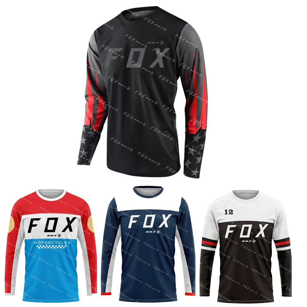 

Men's Downhill Jersey Bat Fox Mountain Bike Shirts Offroad MTB Motorcycle Motocross Sportwear Bicycle Racing Cycling Jersey