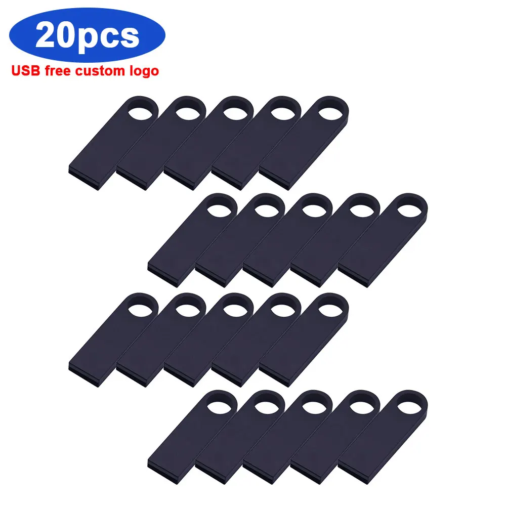 

20pcs/lot custom logo metal usb2.0 4GB 8GB 16GB 32GB pen drive USB Flash Drive 64GB usb flash drives memoria usb For photography