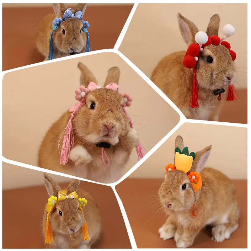 

Ins pet rabbit headdress chinchilla dress up squirrel shooting props kitten jewelry pig dwarf rabbit hat small dog jewelry