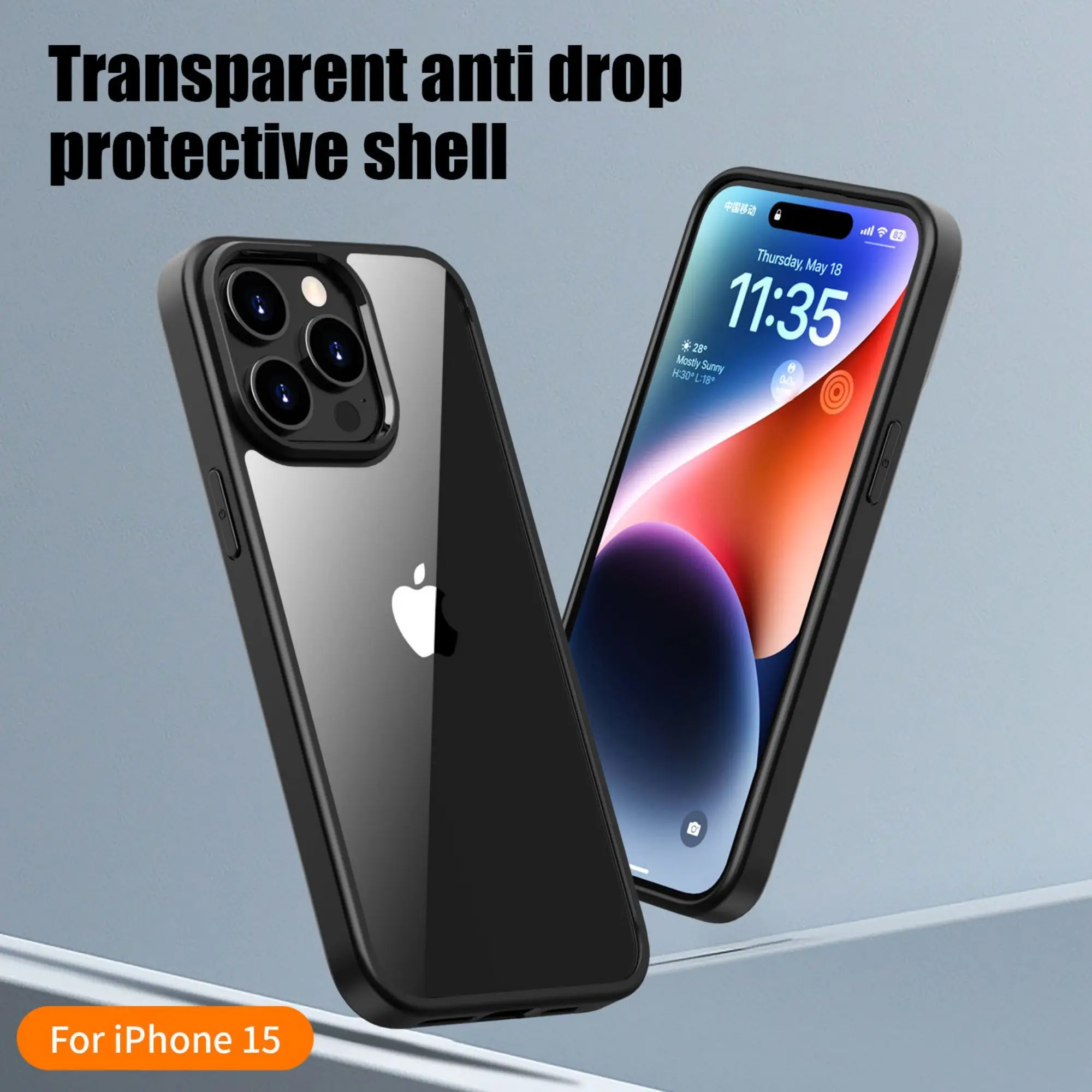 

IPAKY for iPhone 15 Case 15 Pro 15 Plus Case Lens Protection HD Transparent Shockproof Cover for iPhone 15 Pro Max Case