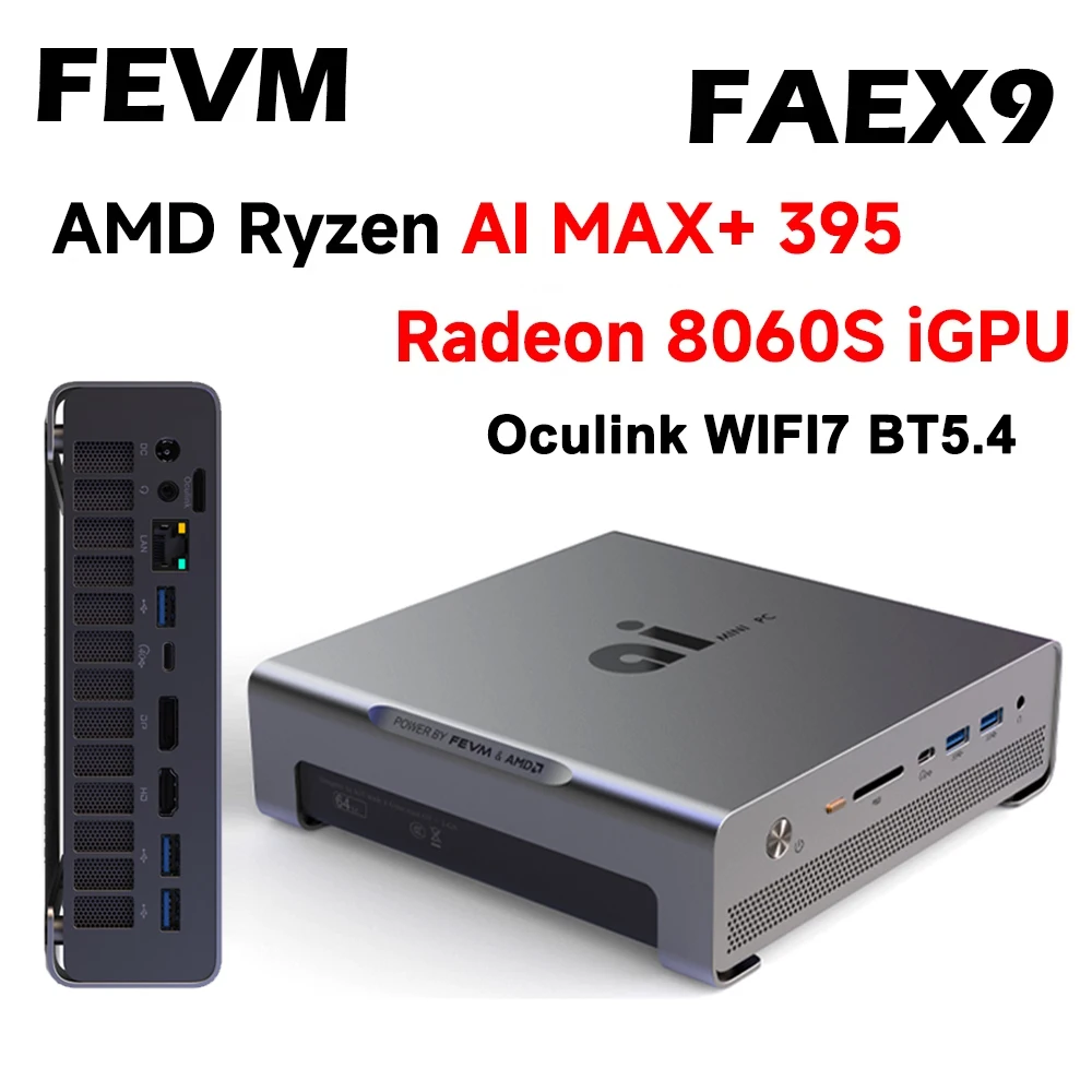 FEVM FAEX9 МИНИ-ПК AMD Ryzen Al Max+ 395 Radeon 8060S LPDDR5X 128 ГБ ...