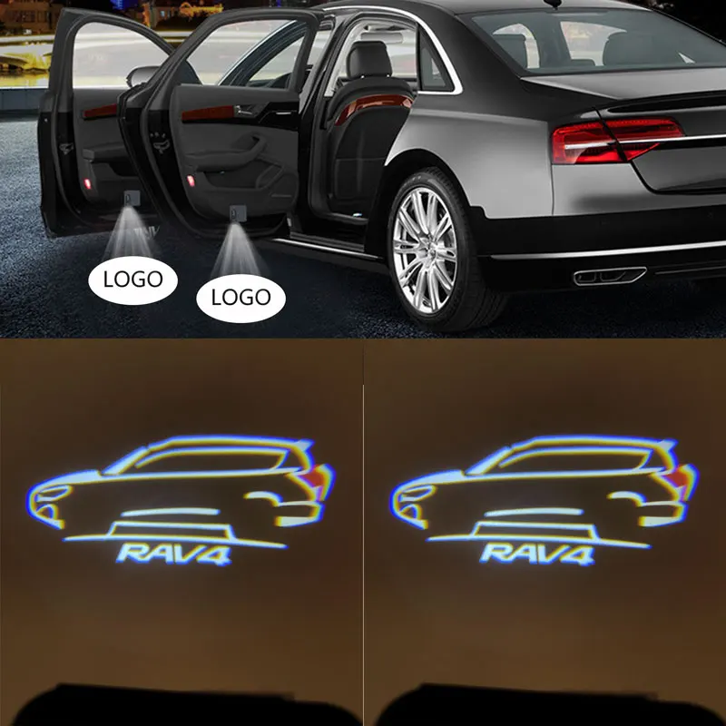 Декоративная светодиодная лампа RAV4 RAV-4 с логотипом автомобиля беспроводной