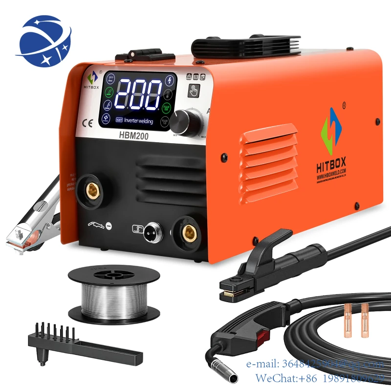 

YYHC 3 in1 HBM200 MIG Semi-automatic Welding Machine without Gas Inverter MMA Arc MIG TIG Welder Synergy сварочный полуавтомат