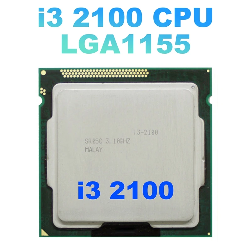 Новый процессор Core I3 2100 LGA1155 3 Мб двухъядерный десктопный процессор для B75 USB материнская плата для майнинга