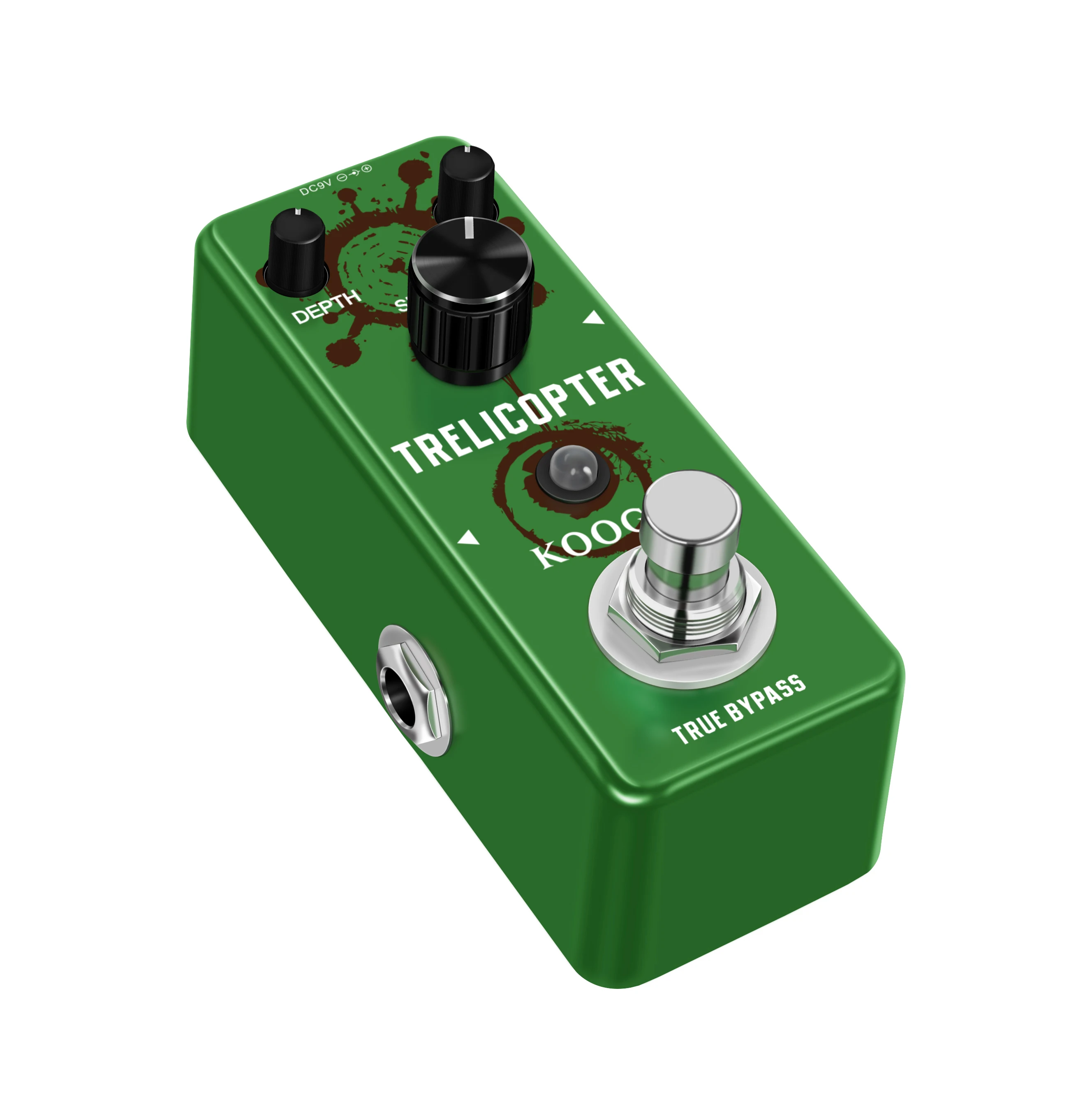 Koogo LEF -327 Guitar Trelicopter Effect Classic Optical Tremolo  BIAS Knob Ture Bypass Full Metal Case