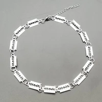 small 14 blade unisex choker necklace gifts hip hop punk gothic women barbed