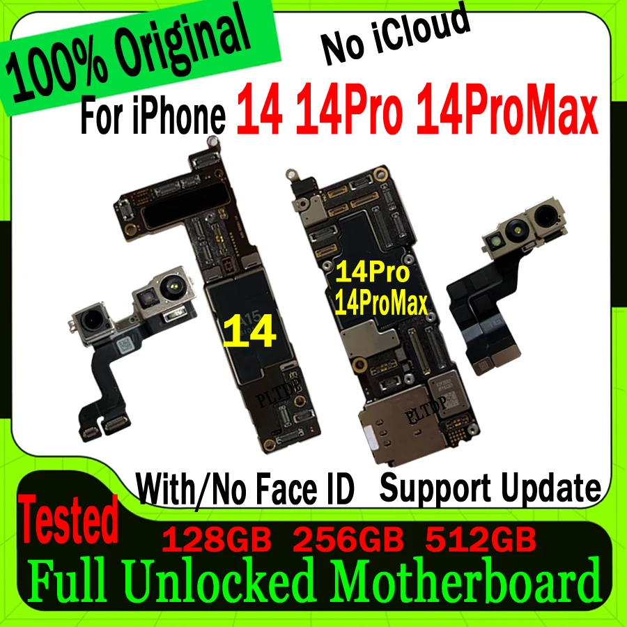 

Поддерживает обновление для iPhone 14Plus 14 Pro Max материнская плата протестированная Рабочая логическая плата Материнская плата оригинальная разблокированная чистая Icloud