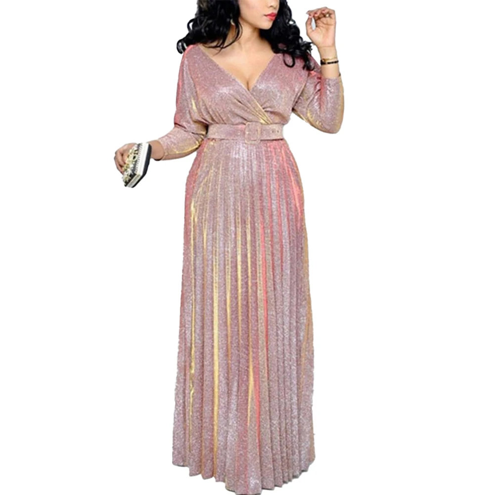 Для мужчин и женщин платье с плиссированным подолом бальное для выпускного