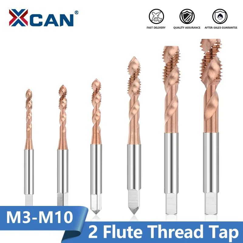 

XCAN HSS Spial Taps Two Edge Screw Tap Metric Tap for Aluminum Non-Ferrous Metals processing Blind Holes M3 M4 M5 M6 M8 M10 M12