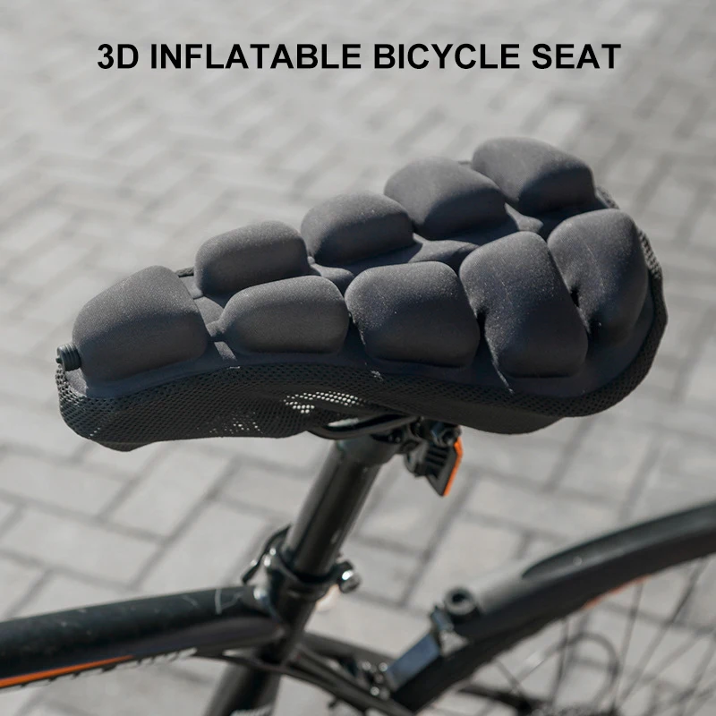 

Mountain Bike Saddle Cover 3D Breathable Soft Bike Seat Cushion Inflatable Shockproof TPU Airbag Bike Seat Bicycle Accessories
