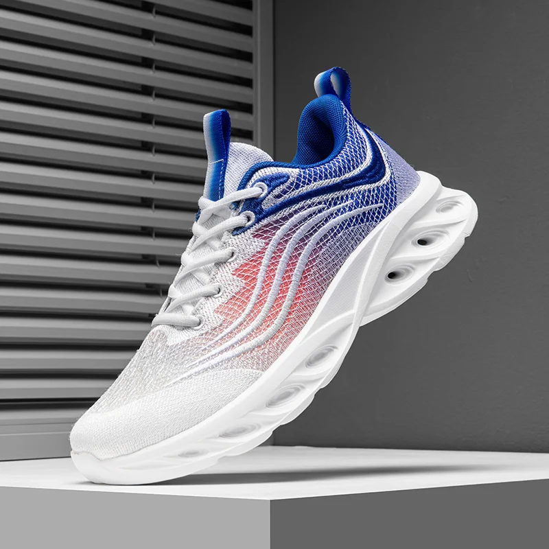 Professional Running Shoes For Men Lightweight Men's Designer Mesh Sneakers Lace-Up Male Outdoor Sports Tennis Shoe