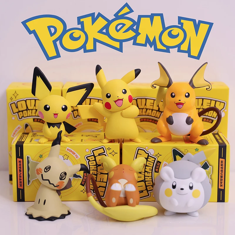 

Pokemon Anime 1pcs Kawaii Action Figures Pikachu Raichu 6-8cm Doll Desktop Decoration Toys for Children Birthday Christmas Gifts