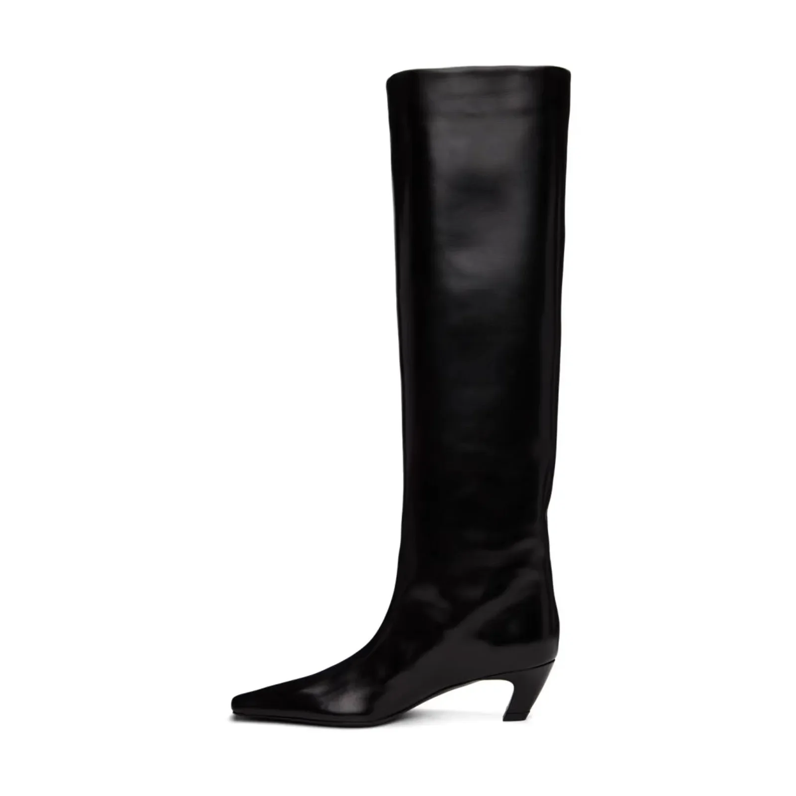 Arden Furtado/2024 осенние сапоги до колена на каблуке котенок современные без шнуровки