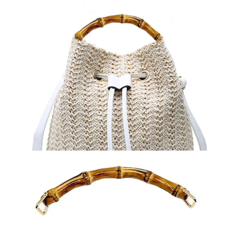 

18cm Bamboo Bag Handles Bag Frame Bags Strap Wooden Purse Frame Bags Clasp Wallet Strap DIY Bag Accessories Making Bag Ornament