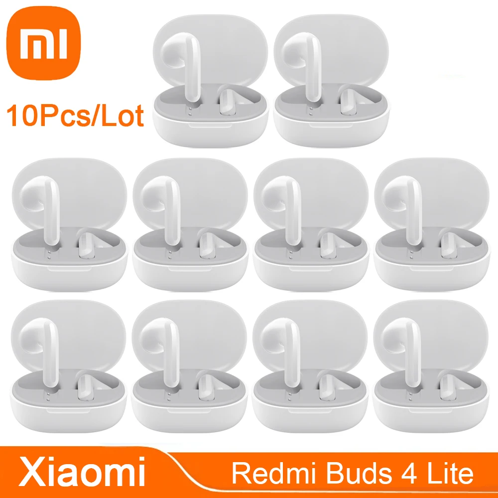 

10Pcs Xiaomi Redmi Buds 4 Lite Earphones TWS Bluetooth 5.3 Headset Mi True Wireless Earbuds 4 Headphones 20 Hours Battery Life