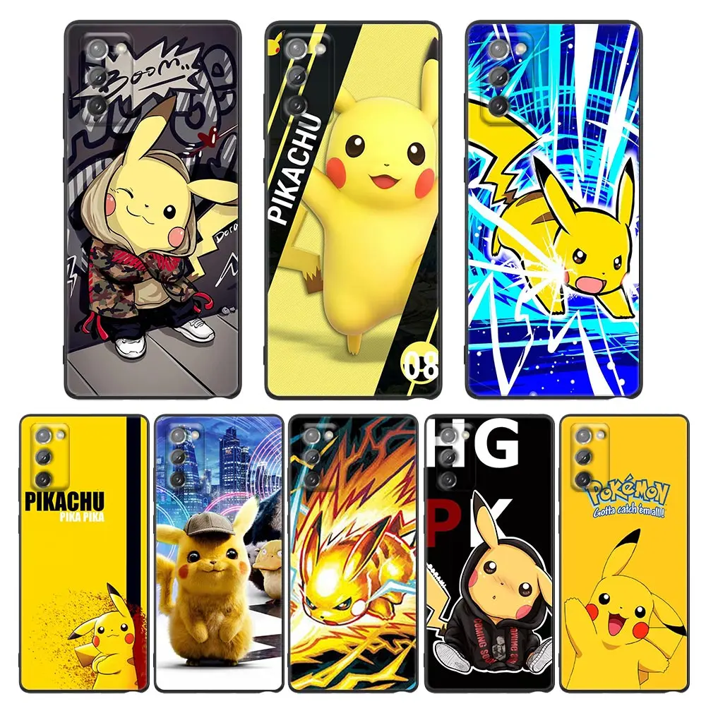 

Case For Samsung Galaxy NOTE 20 10 9 8 Ultra Lite M53 M51 M33 F14 M30S M20 M14 5G J8 2018 Pro Plus Case Cute P-Pokemon P-Pikachu