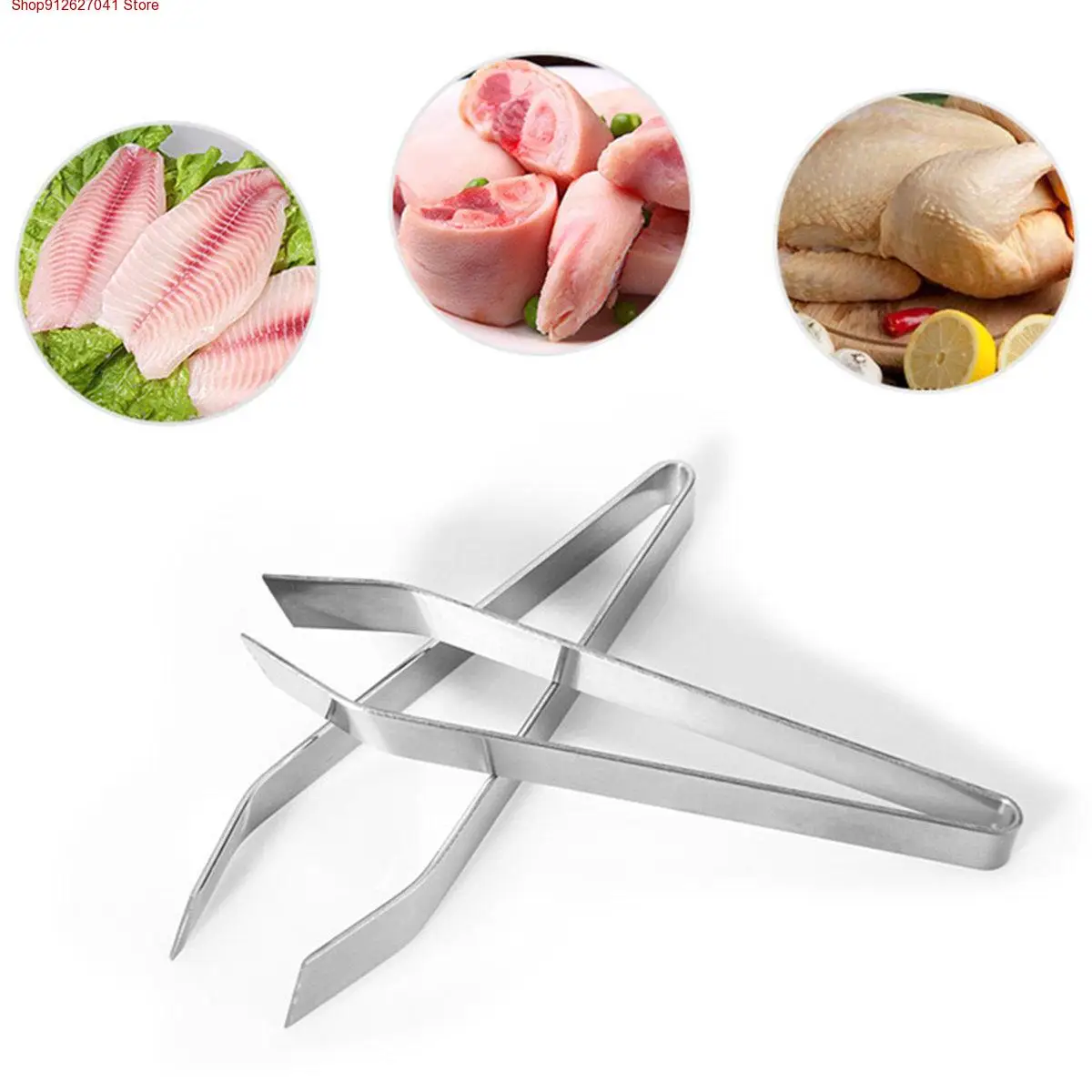 

High Quality Stainless Steel Fish Bone Tweezers Remover Pincer Puller Tongs Pick-Up Seafood Tool Economic Crafts