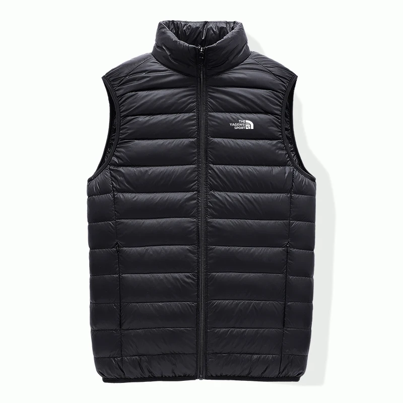 

The Men Spring 50% White Duck Down Vest Light Thin 300g+ Sleeveless Coat Waistcoat Windproof Fashion Clothing Men's Jacket M-3XL