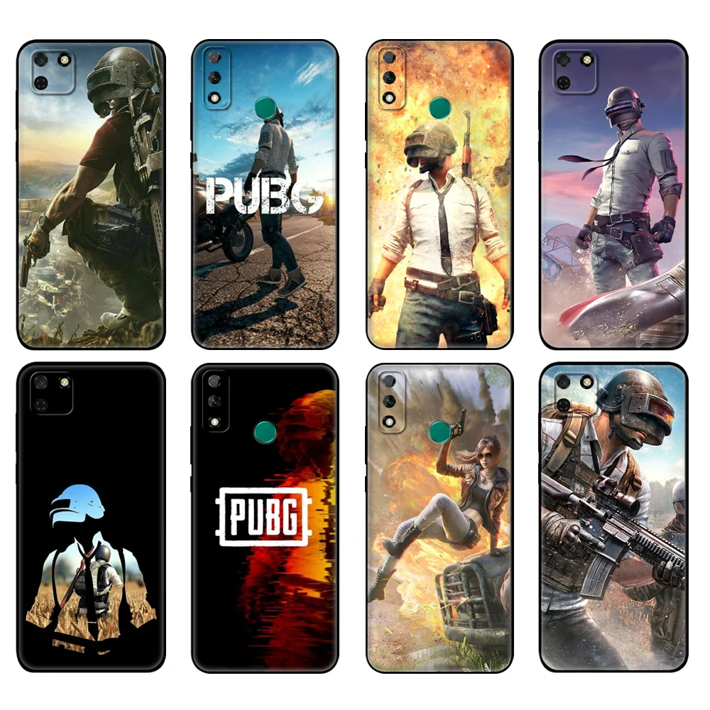 

Black tpu Case For Huawei Y9S Y6S Y8S Y5P Y7P Y8P Case For Huawei Y5 lite Prime 2018 Y6 2019 Cover PUBG Game