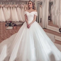 sexy sweetheart wedding gown for bride 2022 beach lace up bridal dress off the shoulder fashion ball gown train vestido de noiva