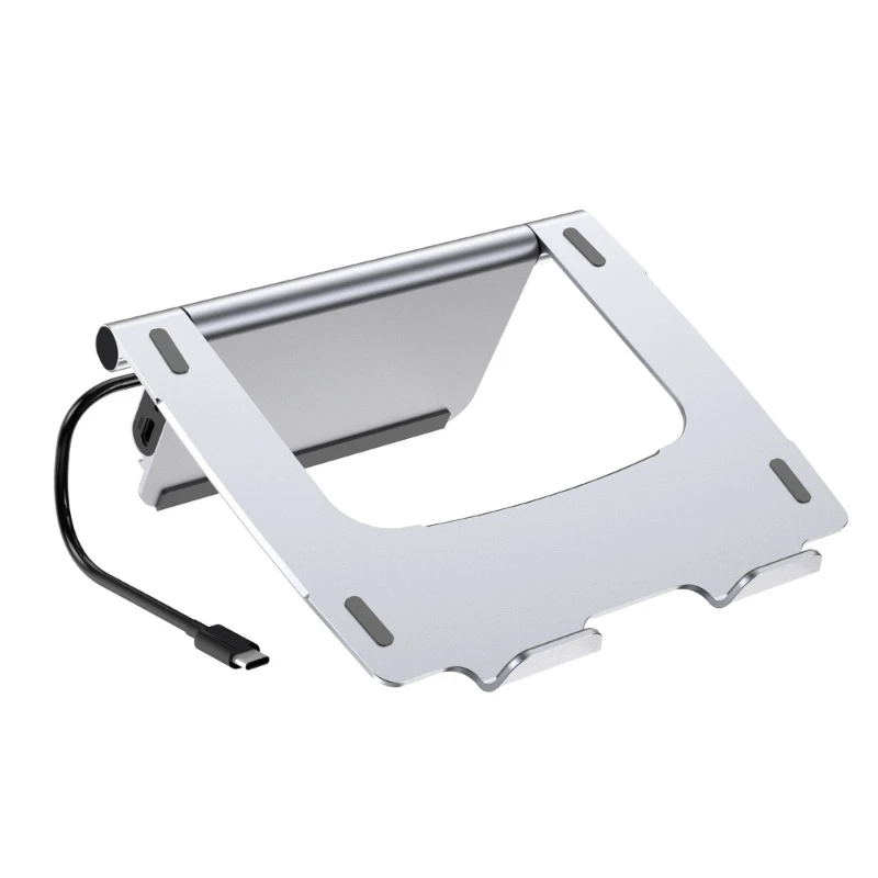 

6in1 Multiport Stand USB Hub with Anti-slip Silicone Pad for PC Computer Laptop