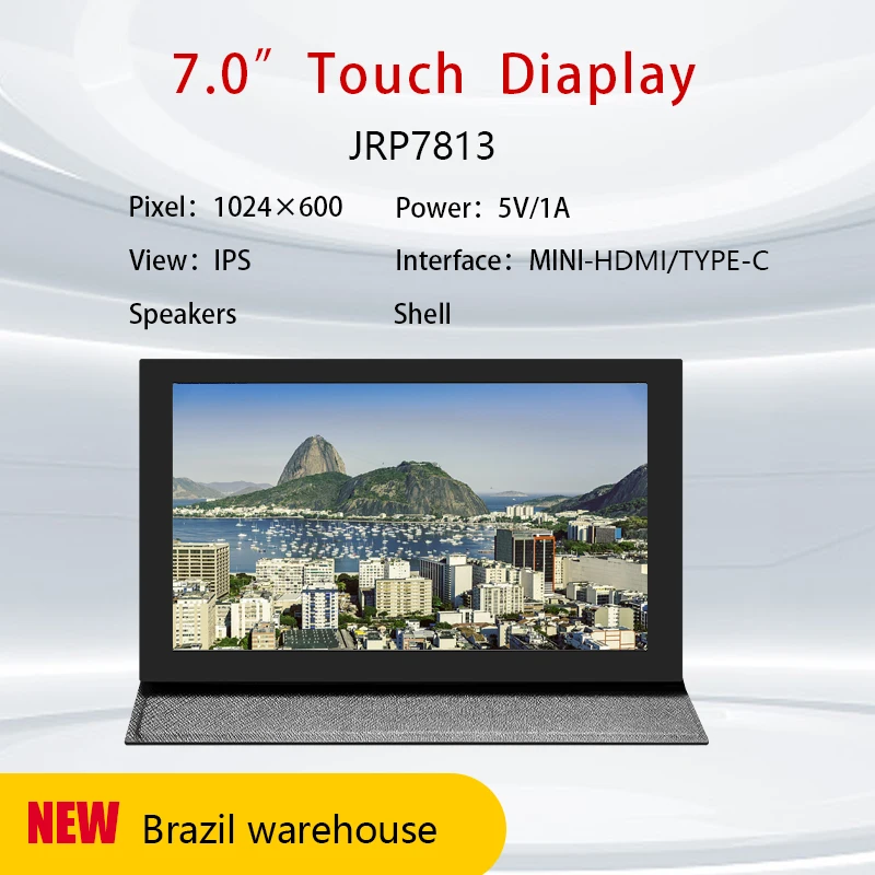 Бразильский 7-дюймовый 5-точечный емкостный телефон IPS 1024x600 Full HD HDMI игровой монитор ПК Дисплей Raspberry Pi