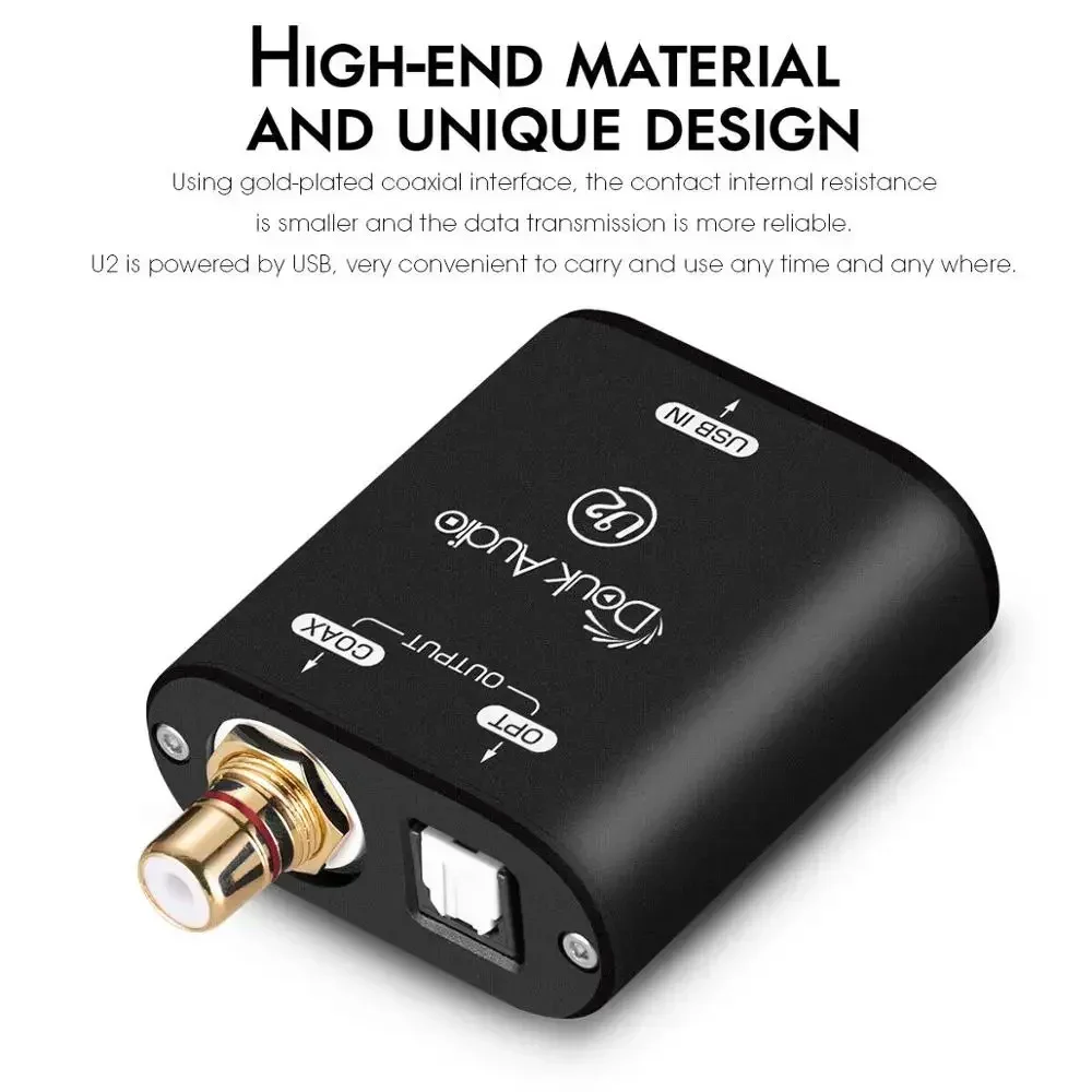 Douk Audio U2 Mini XMOS XU208 USB Коаксиальный Оптический Преобразователь Цифровой