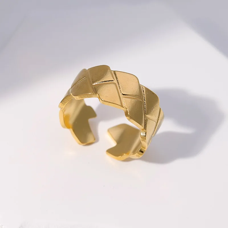 

Модные кольца с венами для женщин, регулируемые открытые кольца из нержавеющей стали для женщин, защитный подарок для пар, Ins ювелирные изделия