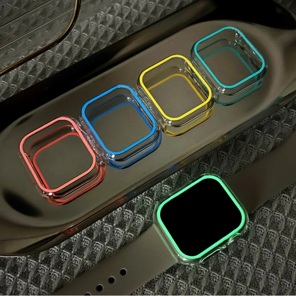 Фото Флуоресцентный полый чехол для Apple Watch Case 49 мм 45 44 41 40 38 46 42 мм без защитной пленки для экрана iWatch 11 10 9 8 7 6 5 4 SE №4