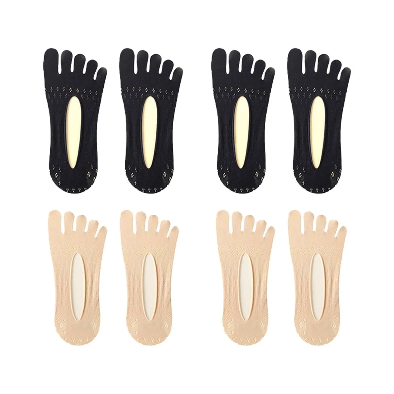 

Durable Five Finger Socks Non-slip Sock 4 Pairs Breathable For Yoga Health Sock Lightweight Projoint Antibunions