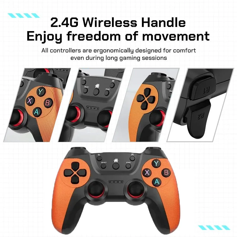 Фото Игровая приставка X8 Ultra Game Stick Pro 128 ГБ, ретро-консоль с 50000+ играми, 4K HD, беспроводной контроллер, видеоплеер для ТВ №3