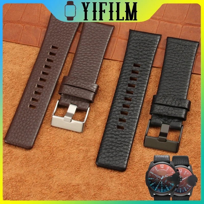 

22mm Genuine Leather Strap For Diesel DZ4323 7312 7314 1657 4318 24mm Watchband For Men 28mm 30mm Bracelet 26mm Watch Correa