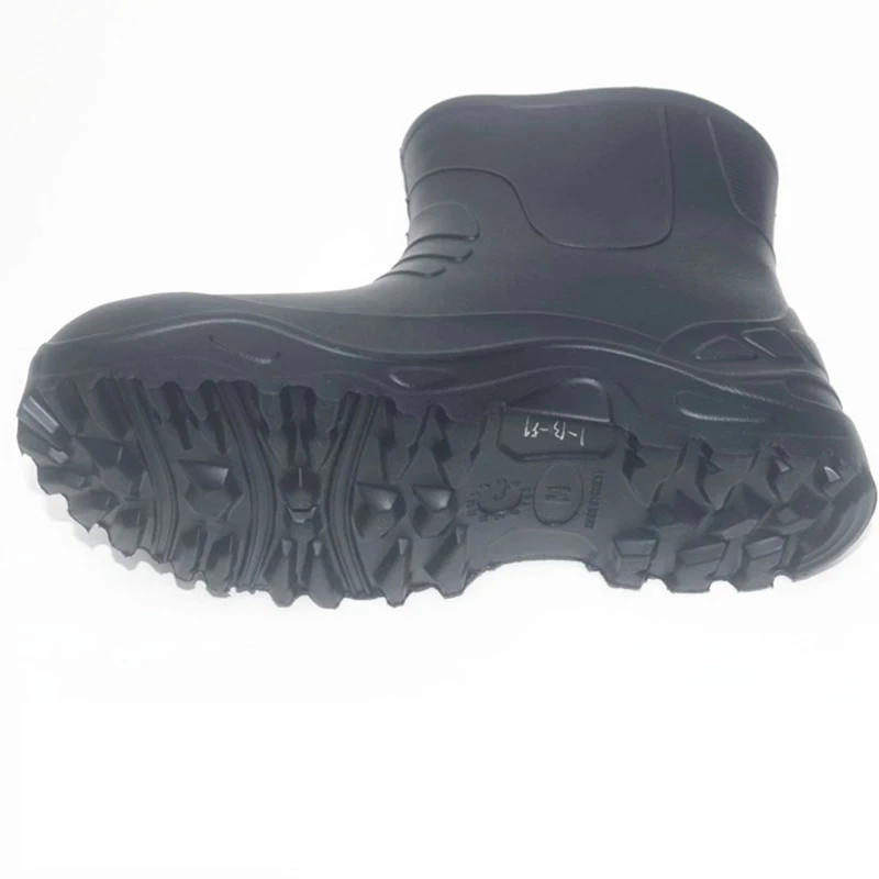 EVA Men'S Rubber Boots Short Tube Breathable Rain Boots Universal Platform Winter Cooker'S Mature Shoes Solid Color Size 37-46