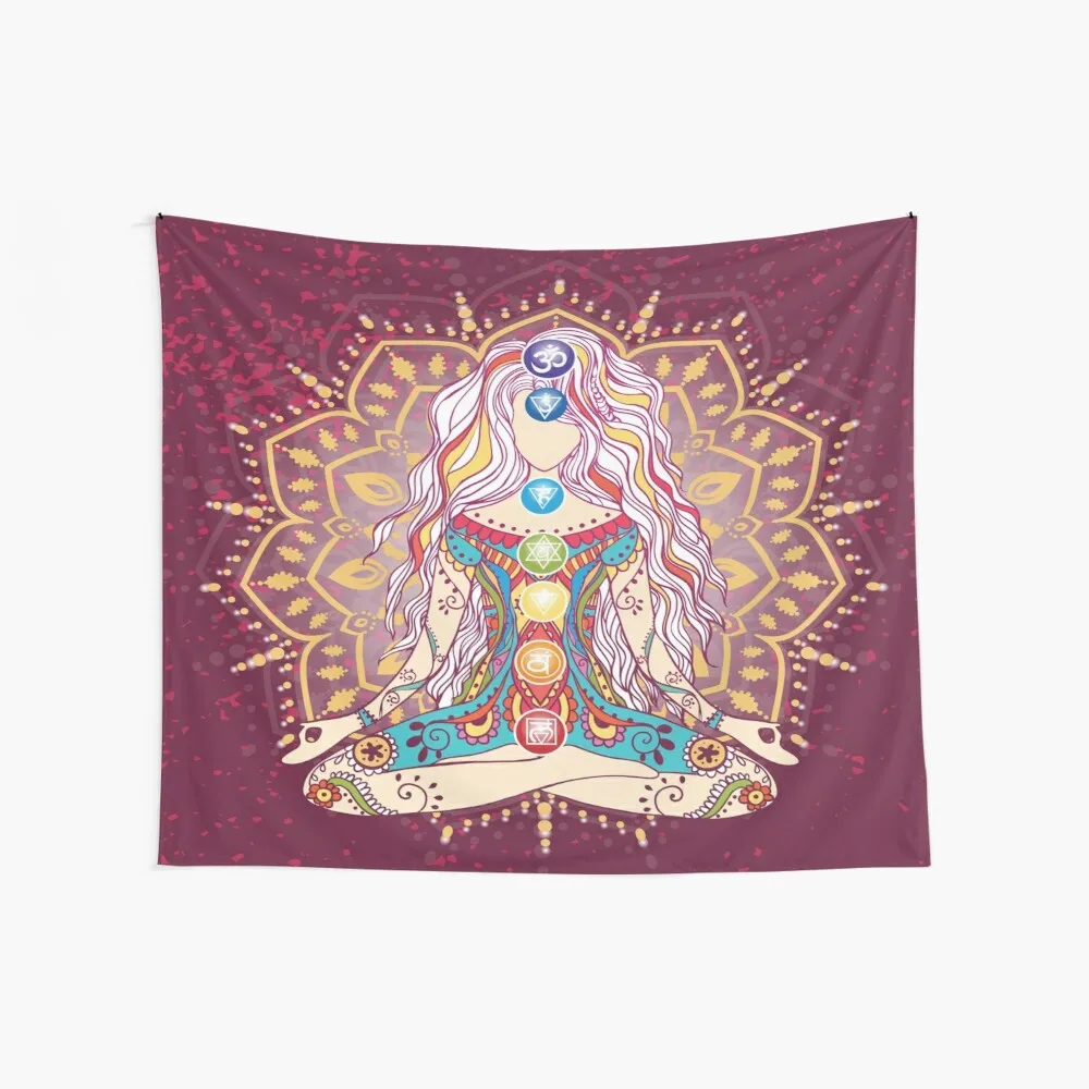 

Balanced Chakras 1 Custom Wall Cloth Wall Art Decorative Blanket Bedroom Deco Tapestries