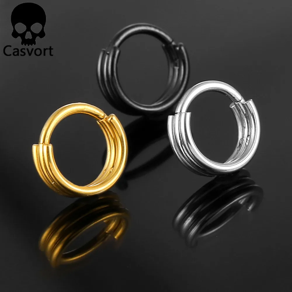 Casvort 1 шт. 316 нержавеющая сталь Тройная сегментная перегородка для пирсинга носа