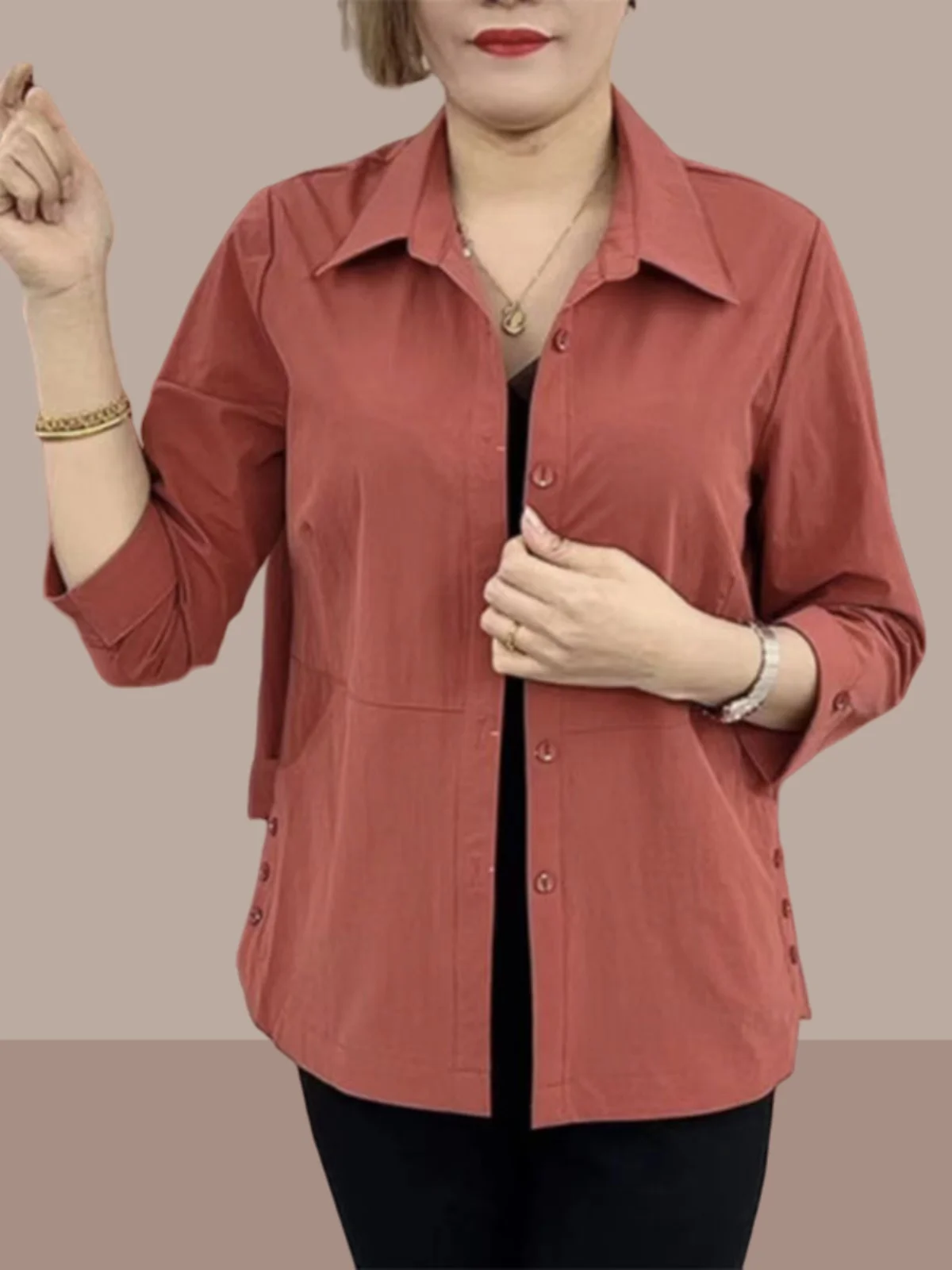 Сплошной цвет женская рубашка новинка лета 2023 топ с рукавами-поло и