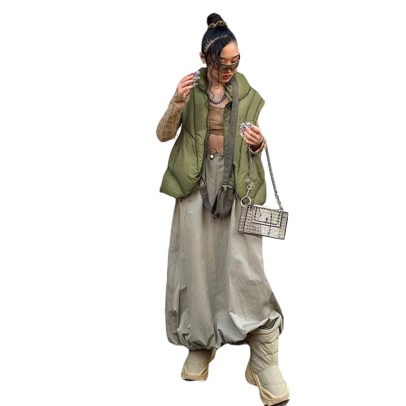 2022 Autumn and Winter Women's Clothing New Women's Fashion Collar Solid Color Thickening Short Undershirt Cotton Jacket