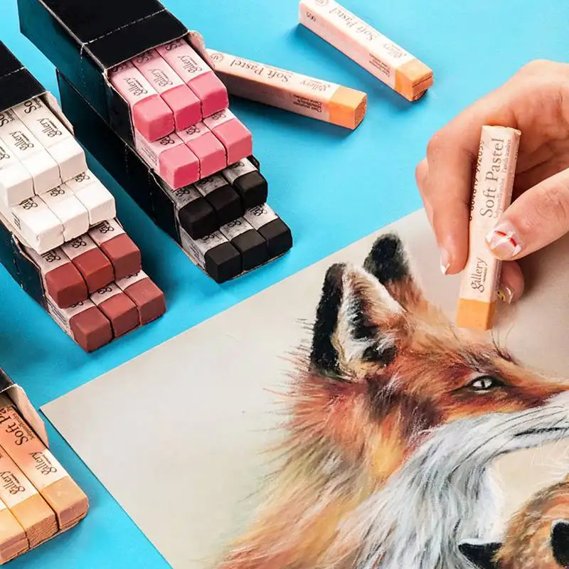 Ceny 6 Sztuk Mungyo Gallery Miękki Pastelowy Biały/skóra/czarny/różowy Kreda Kolorowa Pastele Dla Artysty Student Graffiti Akcesoria Do Malowania