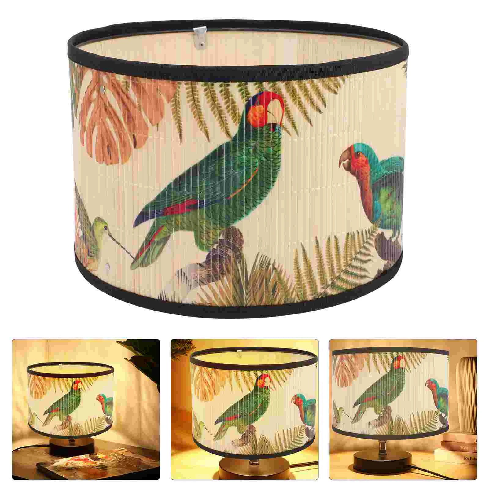 Винтажный бамбуковый абажур подвесной светильник потолочная защита украшение